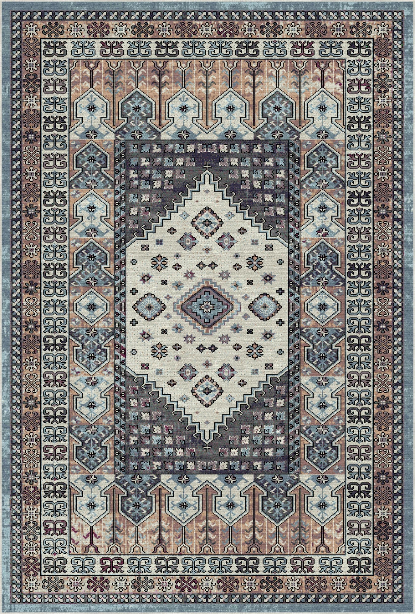 Valencia Sky Washable Rug
