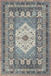 Brescia Silver Washable Rug Indigo