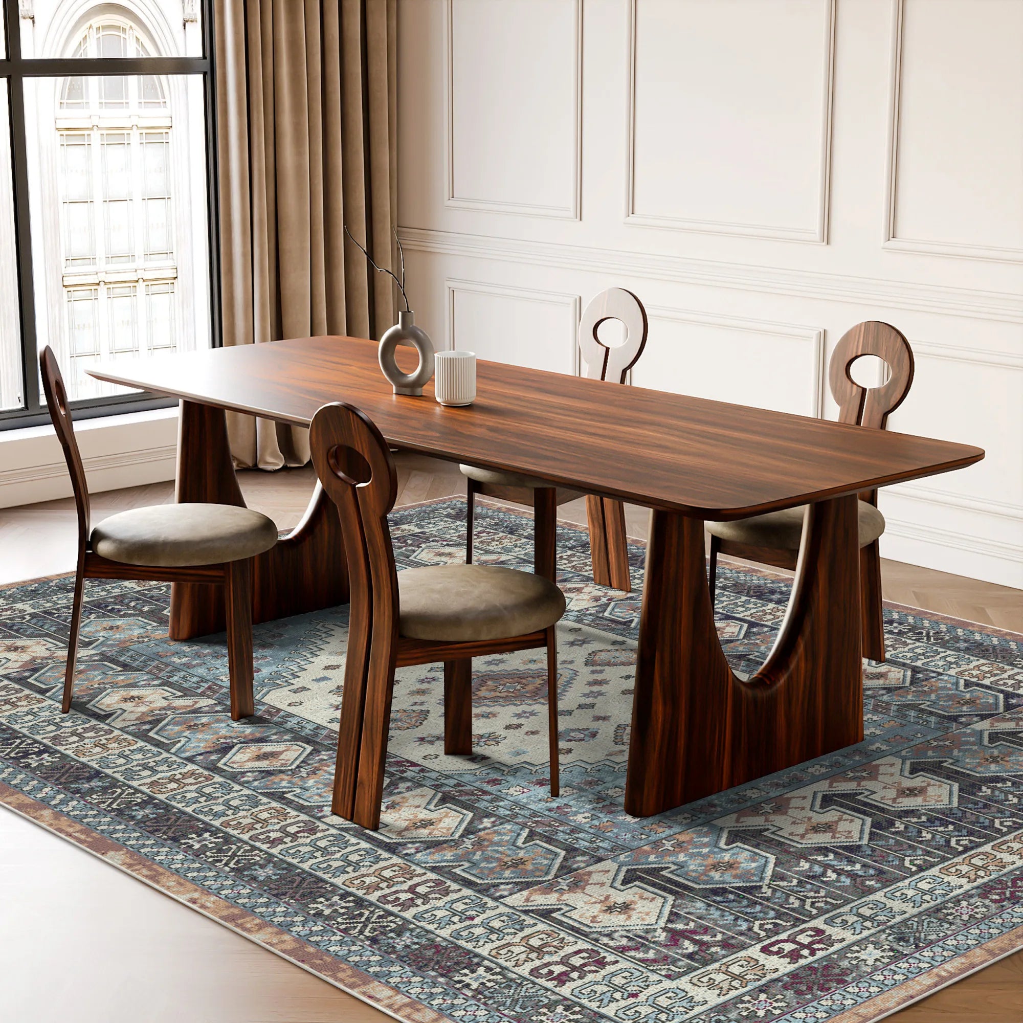 Brescia Silver Washable Rug