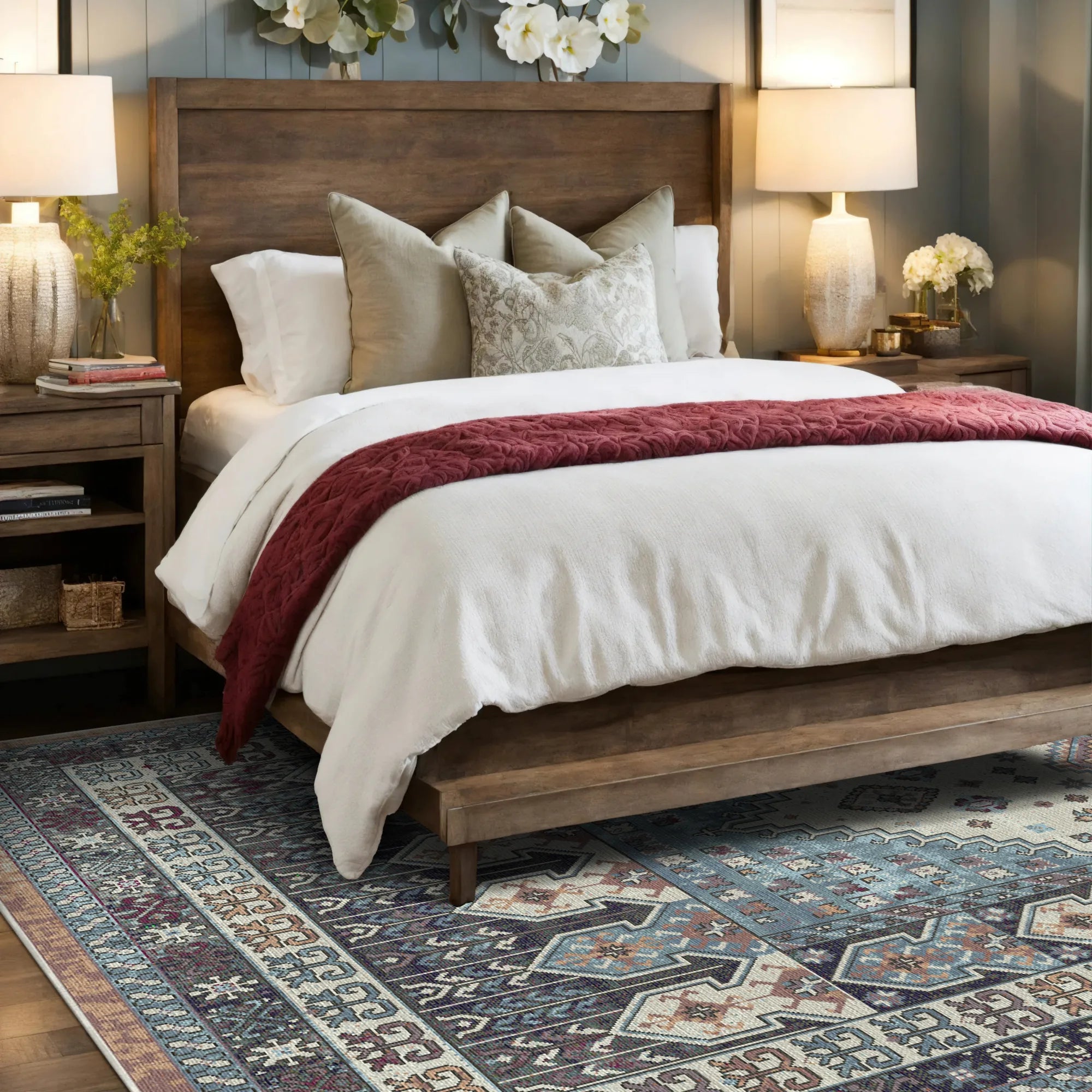 Brescia Silver Washable Rug