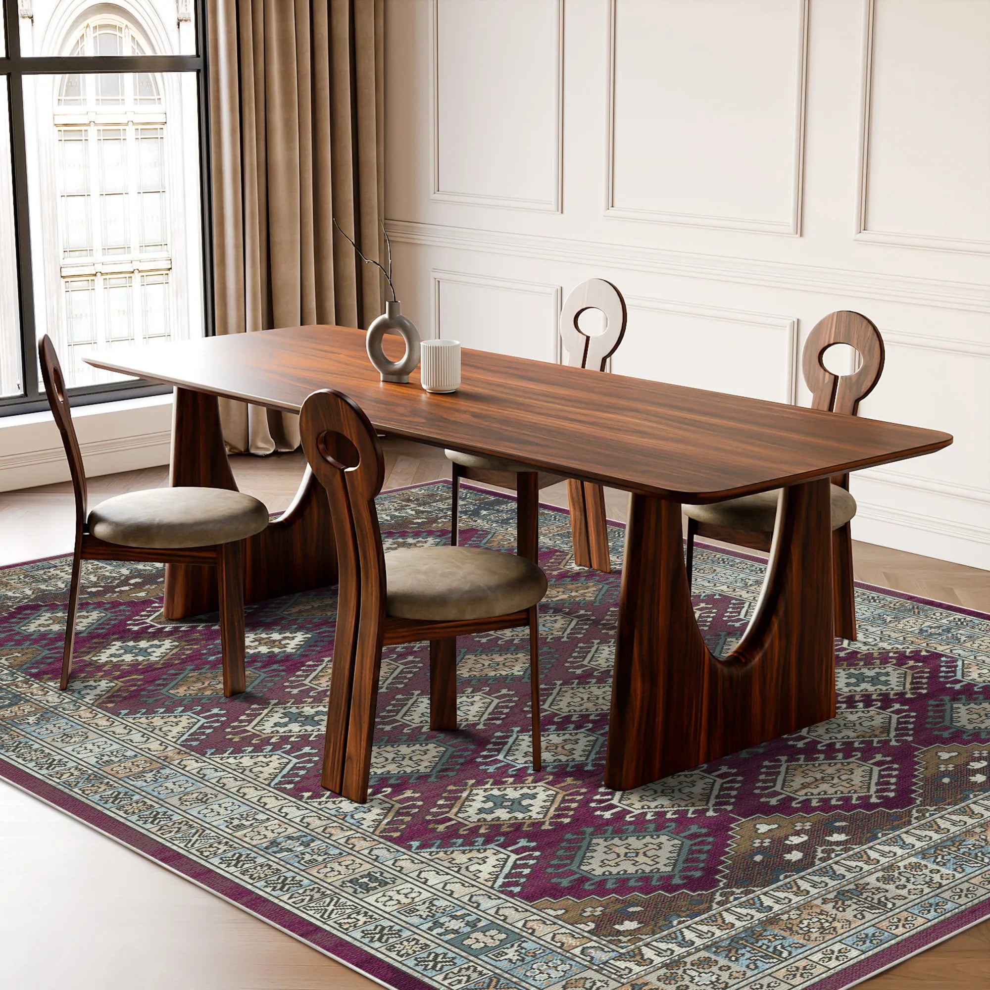 Khiva Plum Tribal Rug