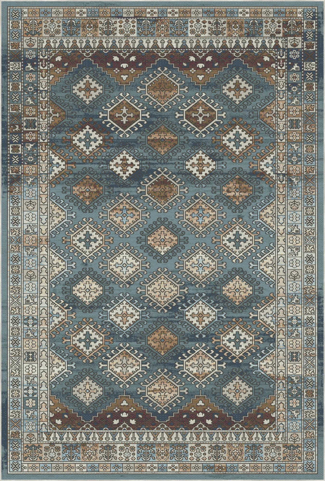 Samarkand Sky Tribal Rug