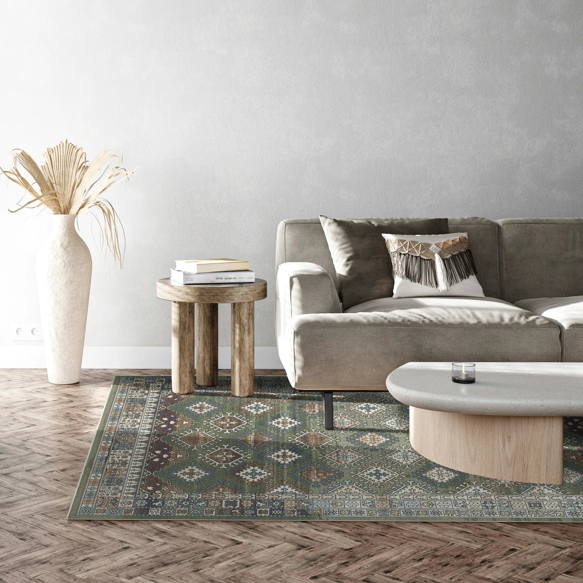 Galway Moss Washable Rug