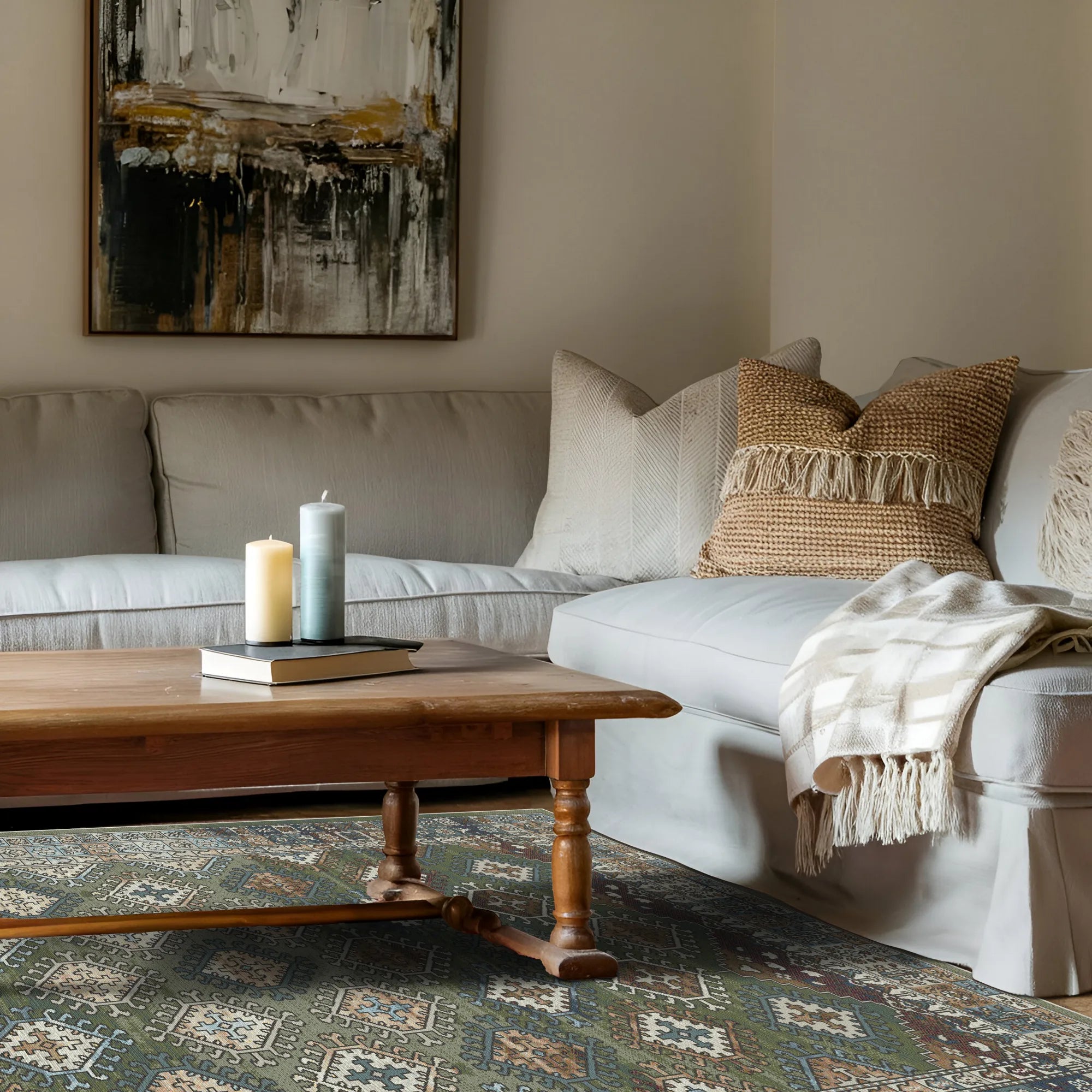 Galway Moss Washable Rug