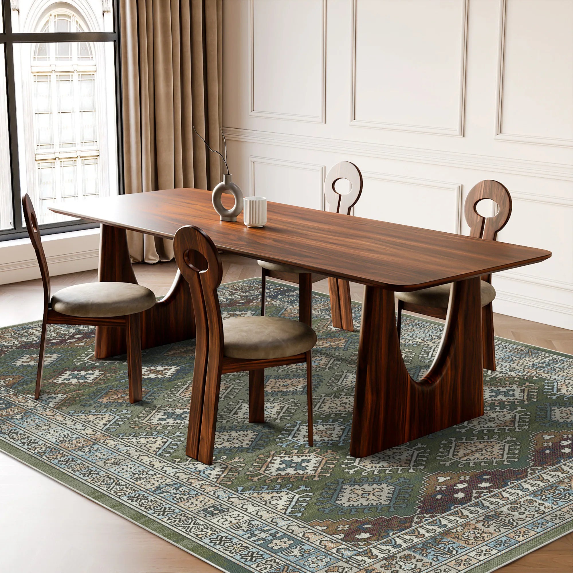 Galway Moss Washable Rug