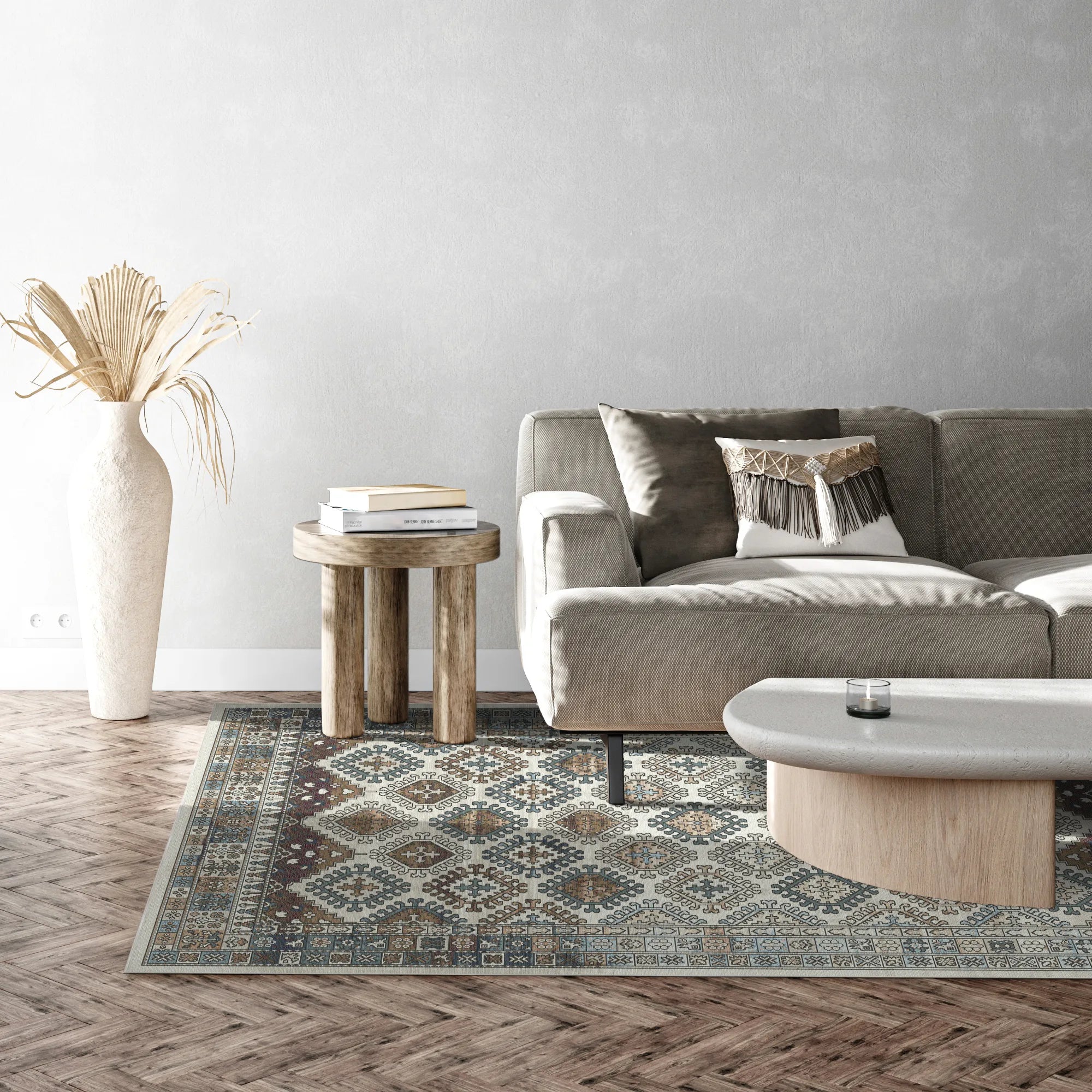 Palmyra Ivory Washable Rug