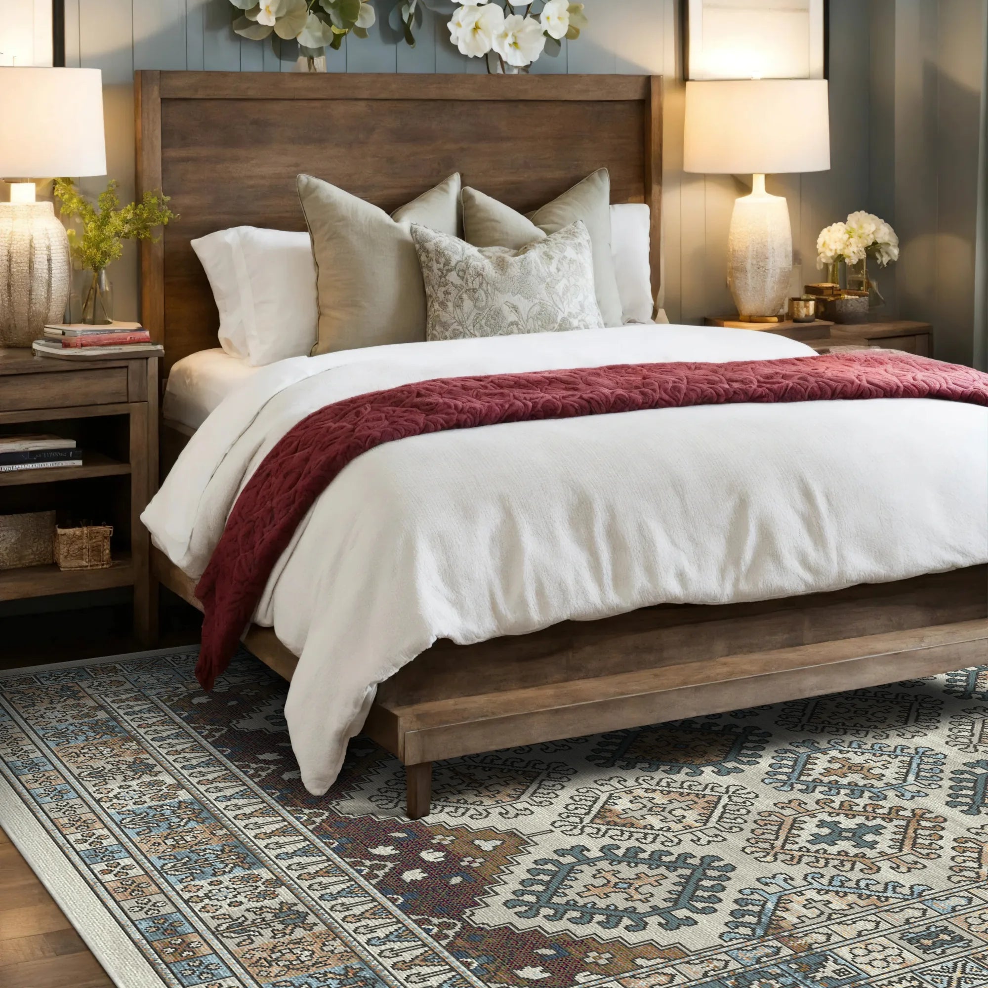 Palmyra Ivory Washable Rug