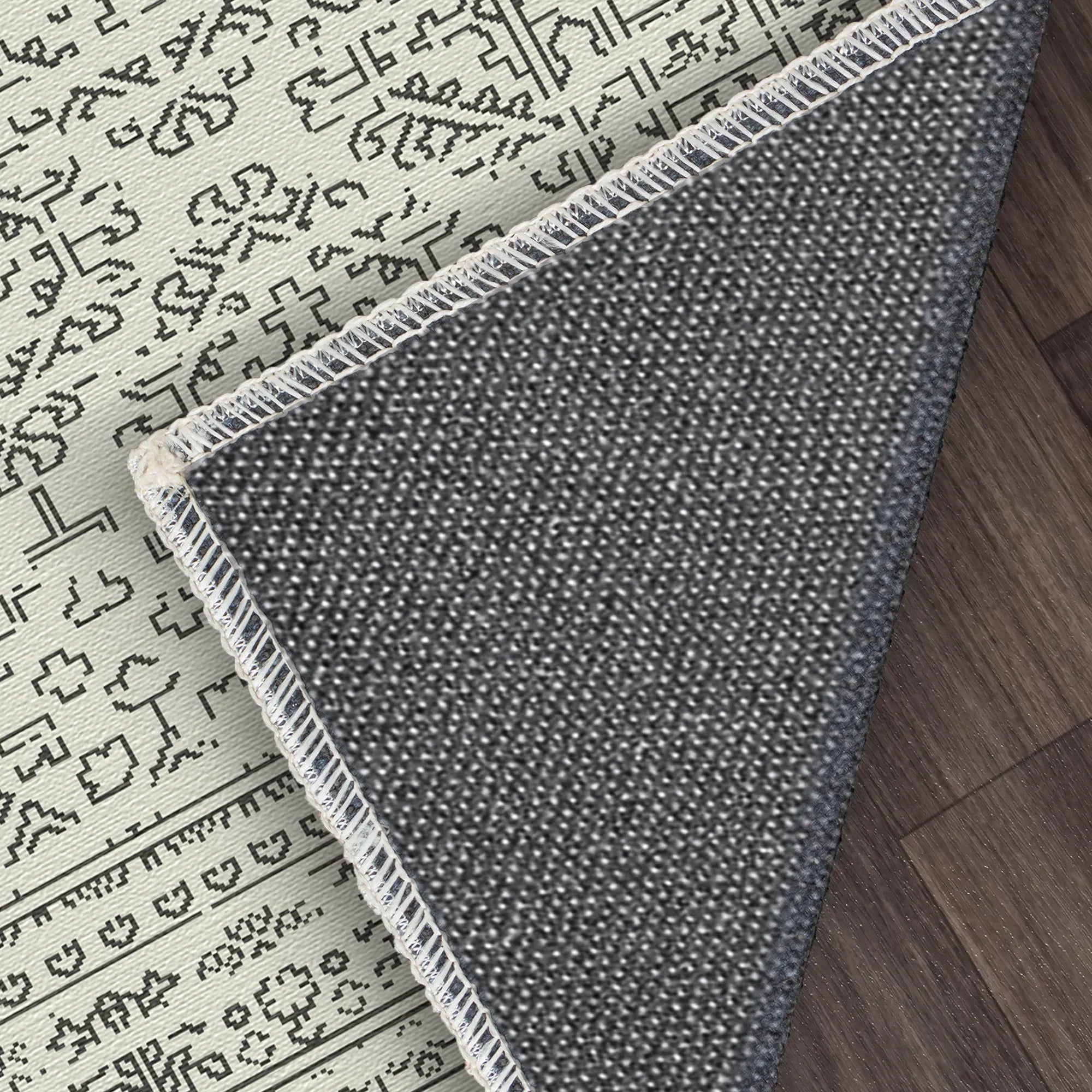 Knidos Ivory Tribal Rug