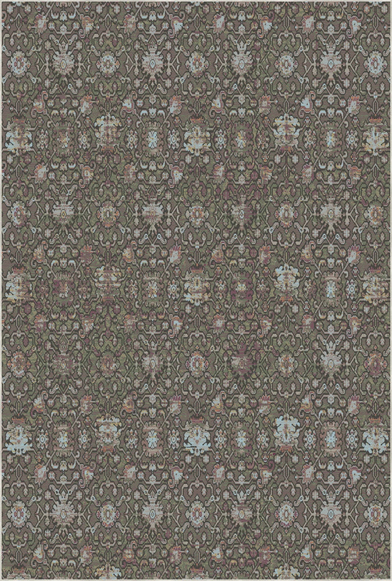 Tuscany Sage Botanical Washable Rug