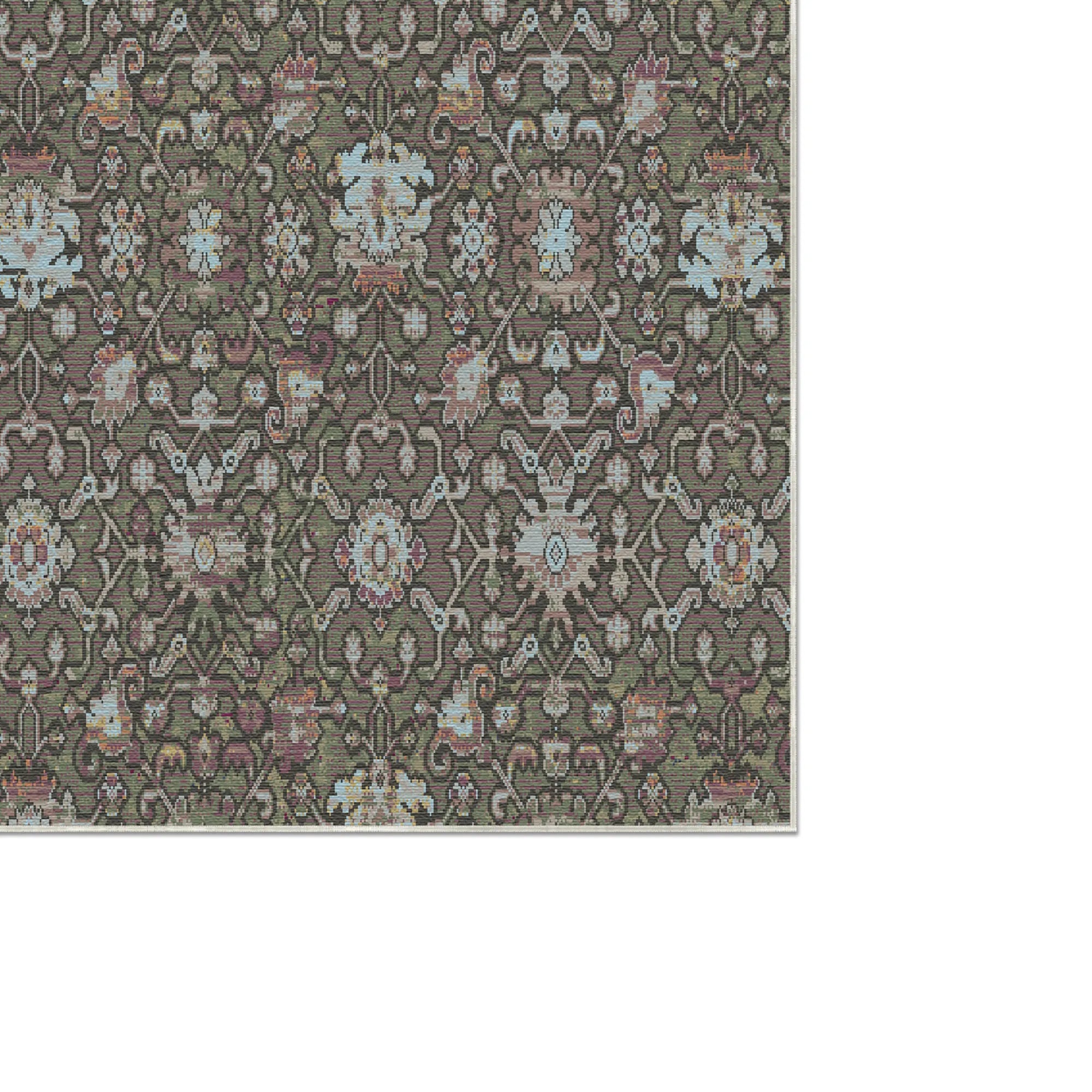 Tuscany Sage Botanical Washable Rug