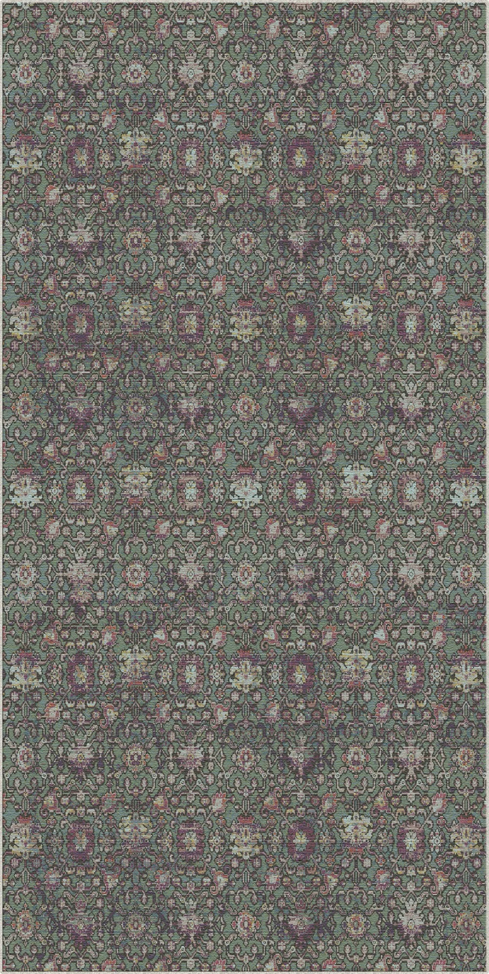 Tappeto Botanico Lavabile Kew Menta