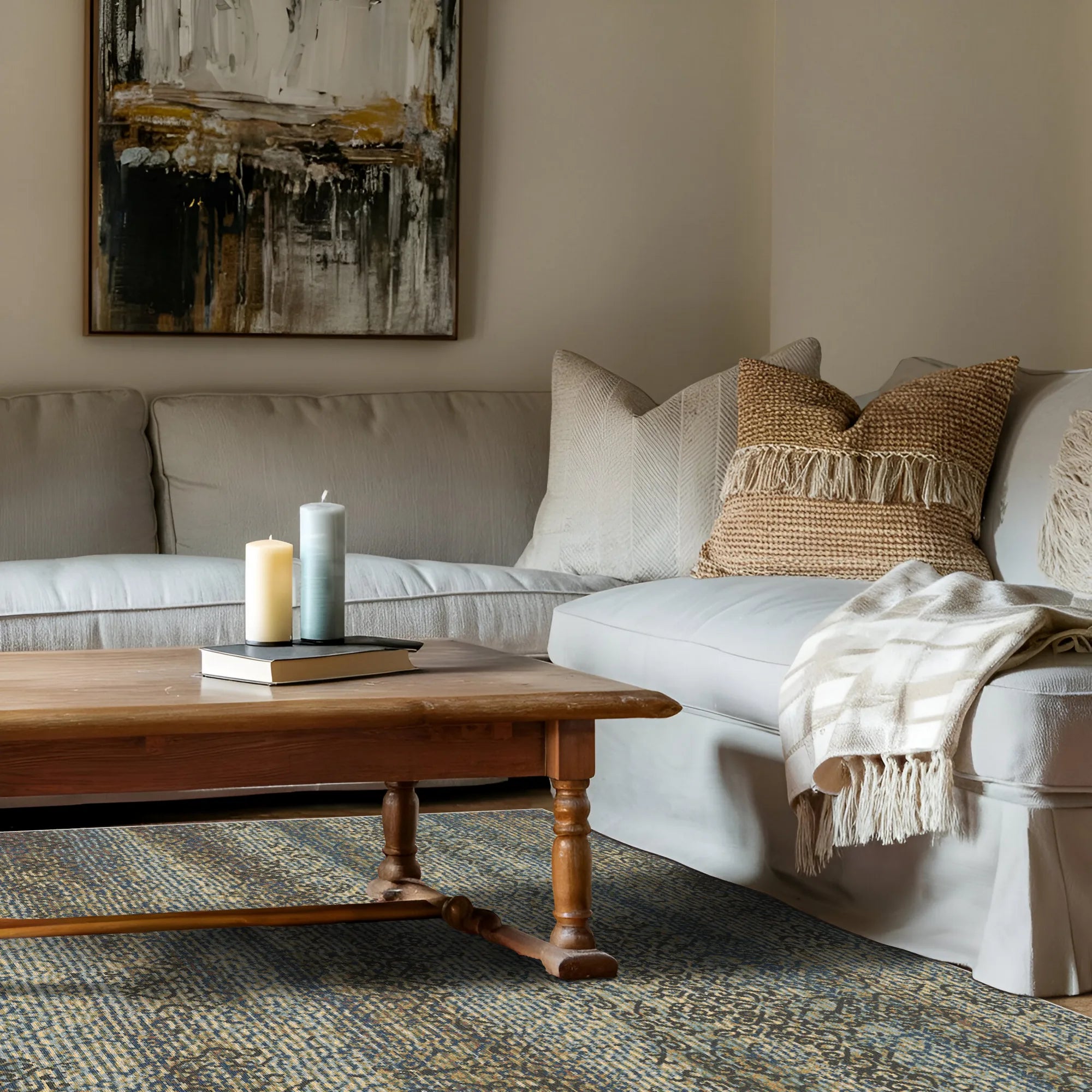 Venice Blue Abstract Rug