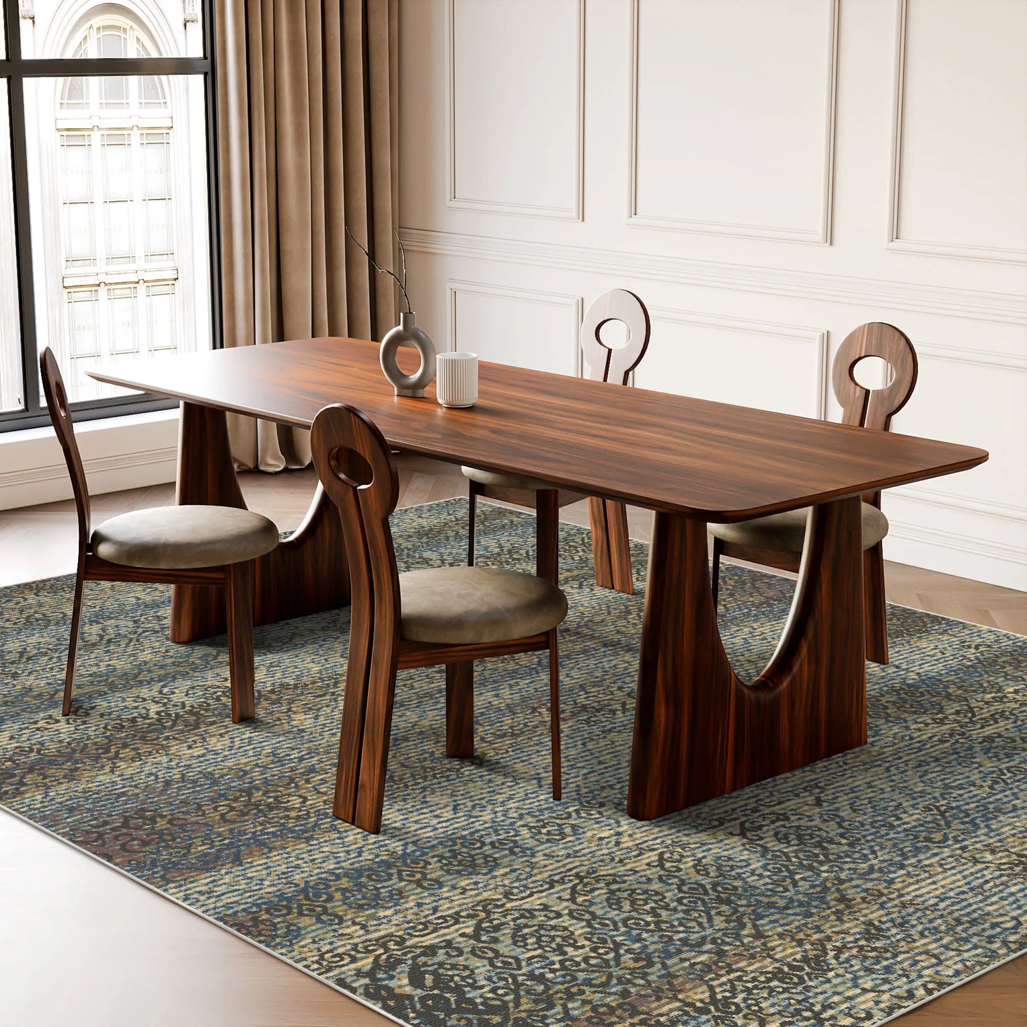 Venice Blue Abstract Rug