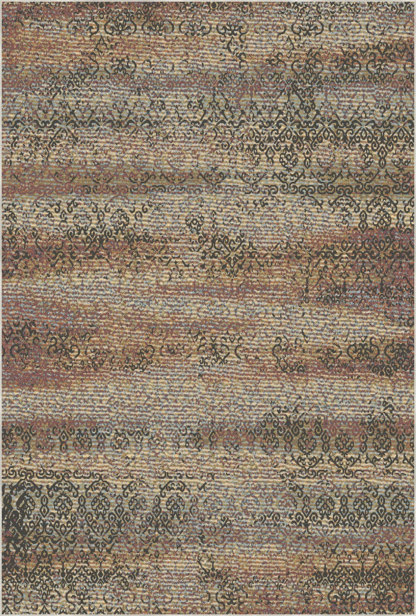 Bologna Rust Abstract Rug