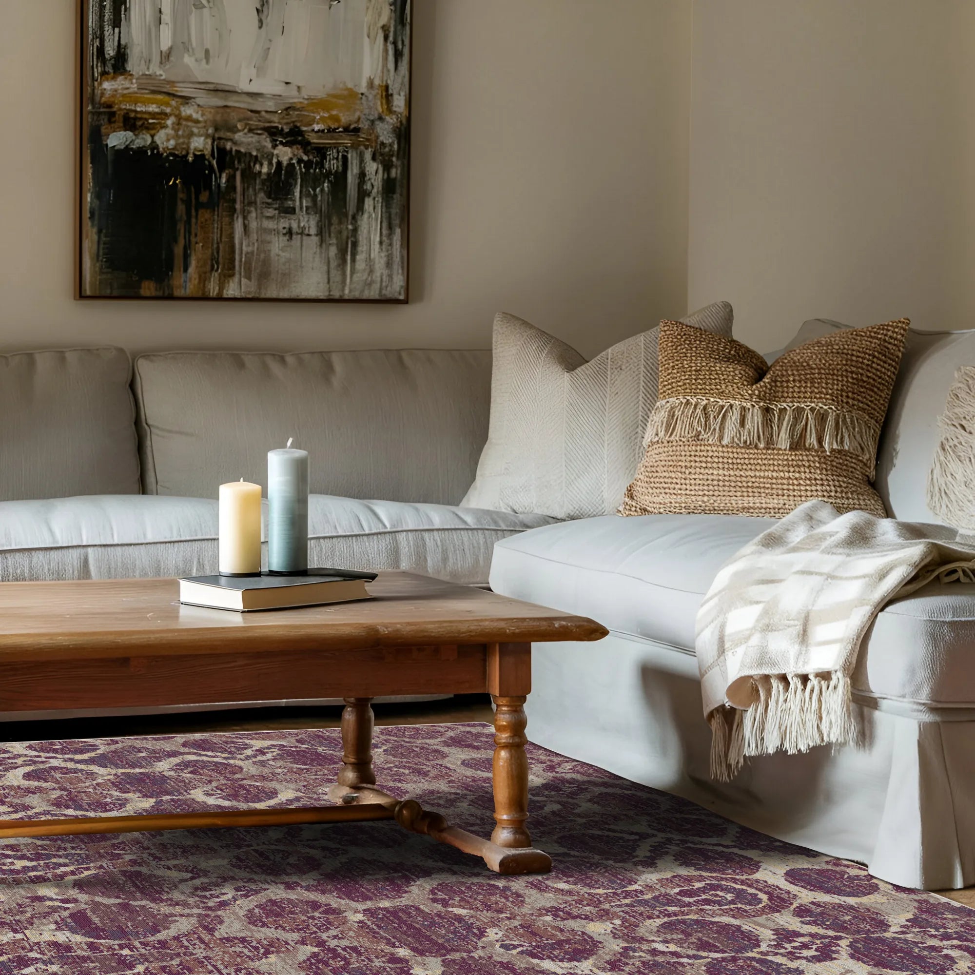 Bukhara Plum Ikat Rug