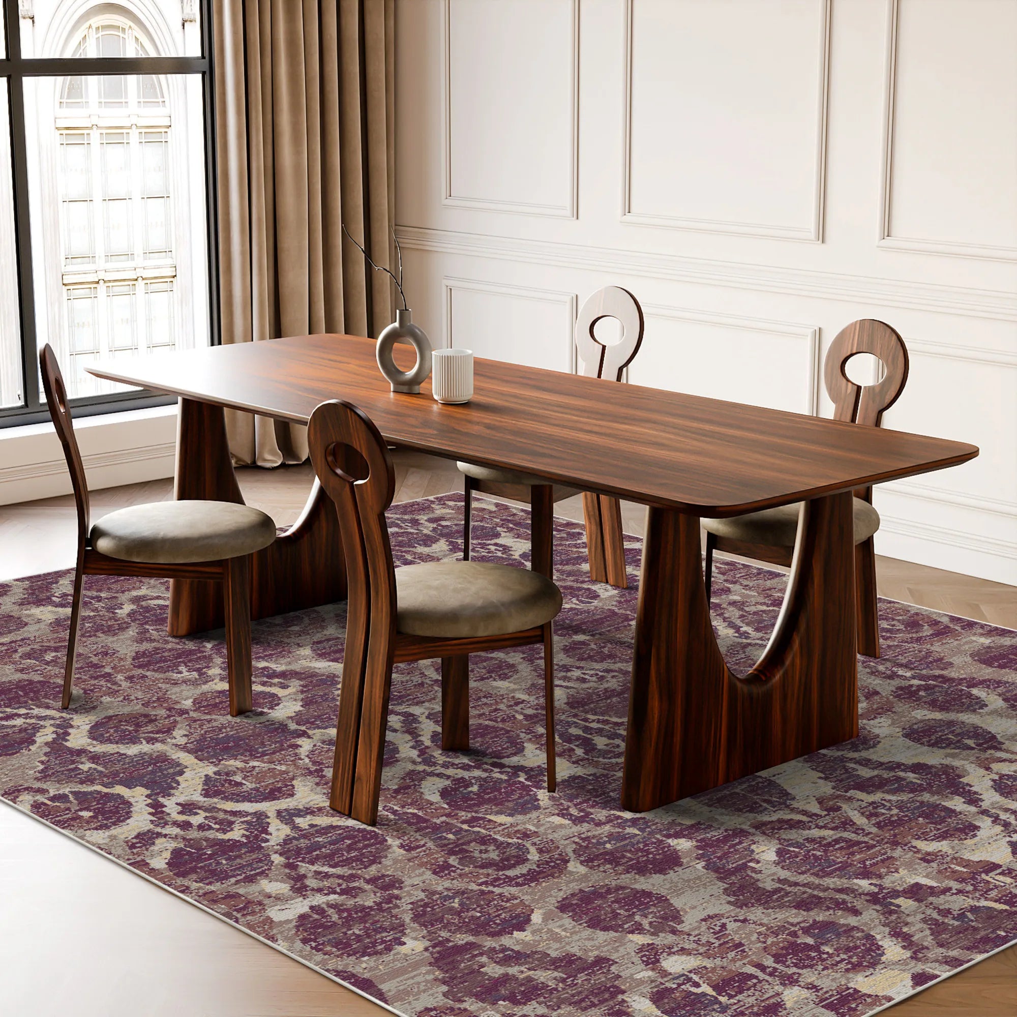 Bukhara Plum Ikat Rug