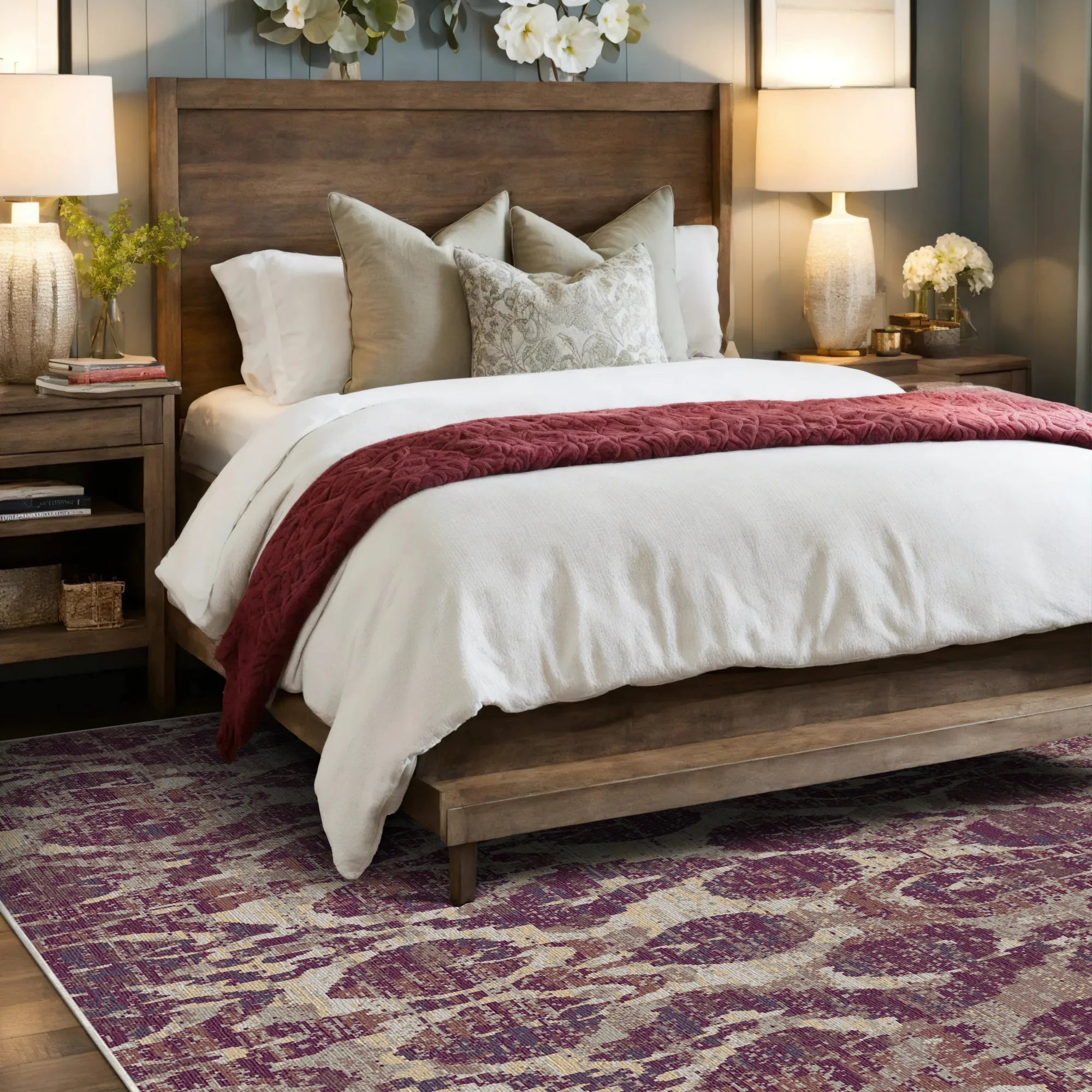 Bukhara Plum Ikat Rug