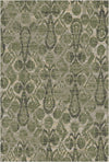 Galway Sage Ikat Washable Rug Olive Green