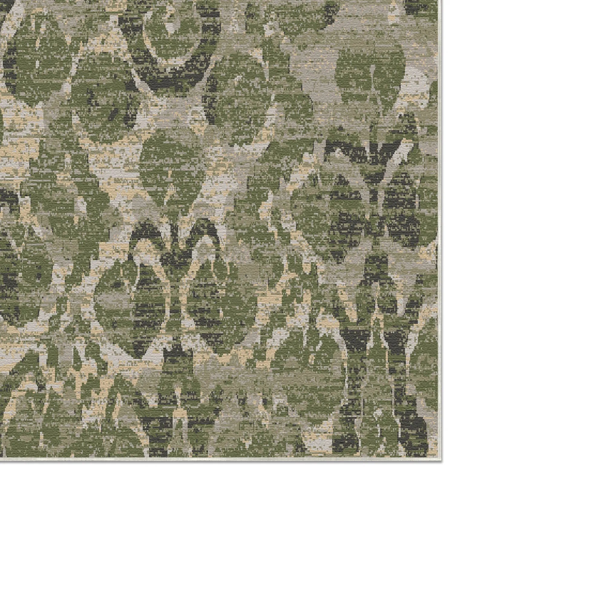 Galway Sage Ikat Washable Rug