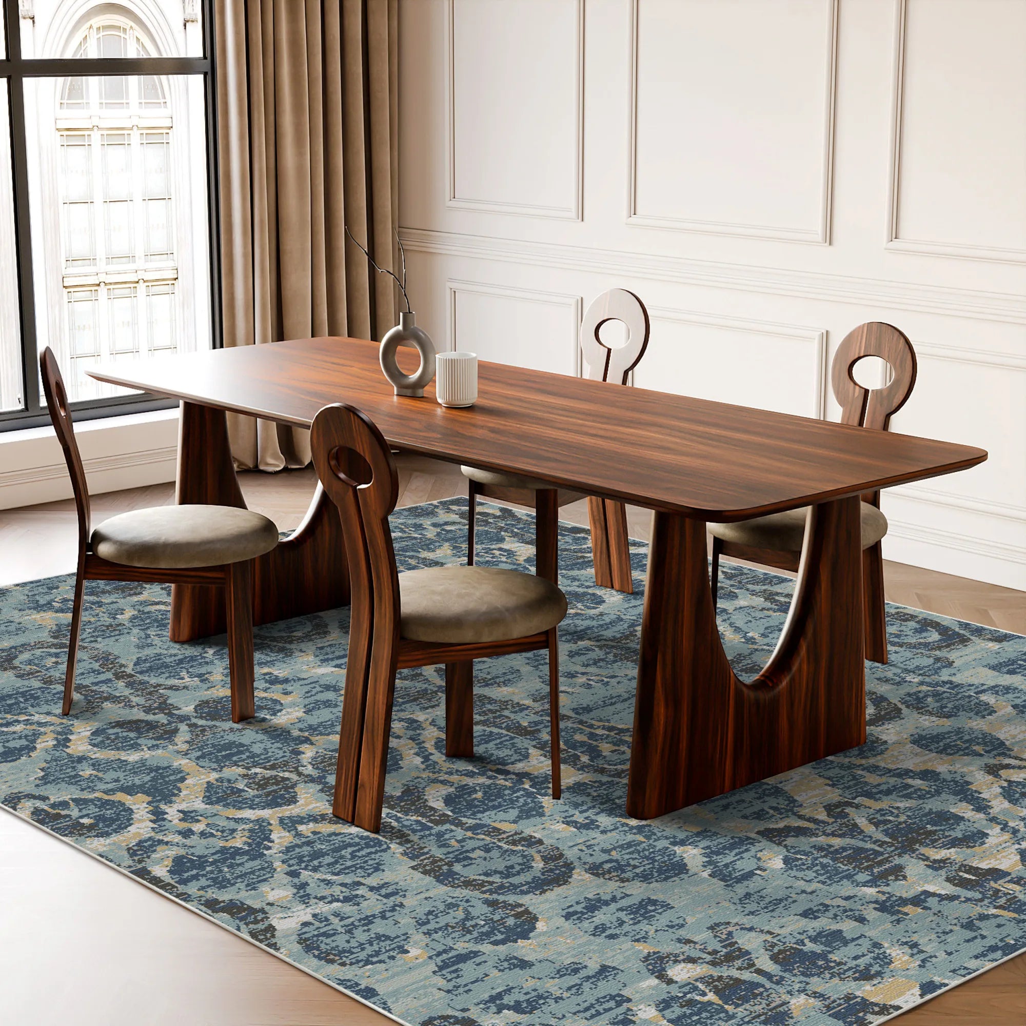 Dubrovnik Blue Ikat Rug