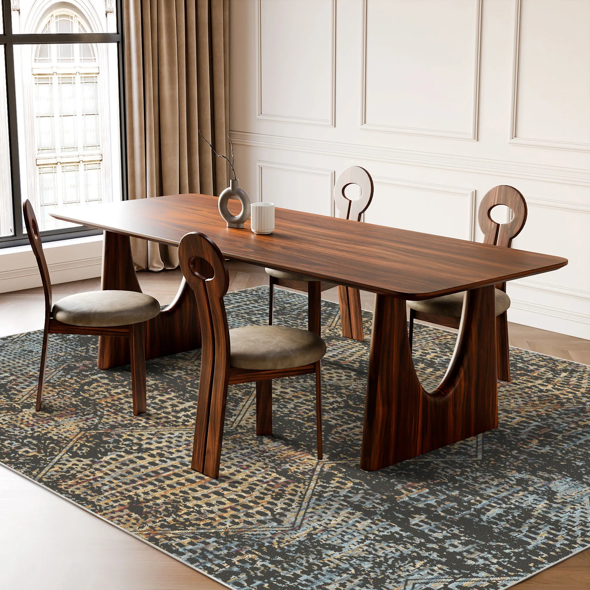 Berlin Industrial Diamond Rug