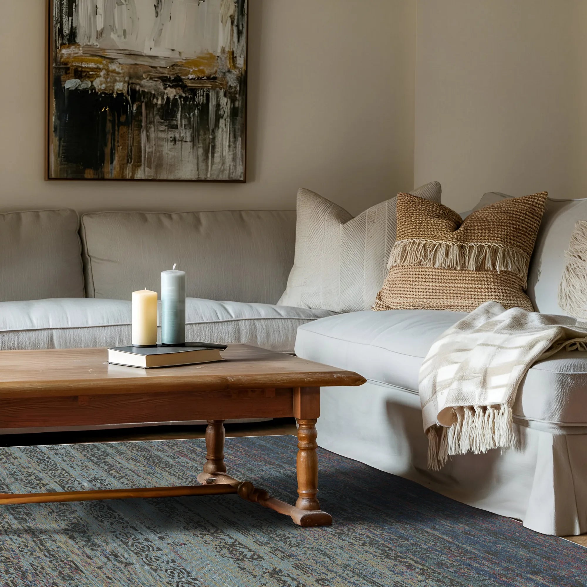 Antelope Canyon Abstract Tribal Rug