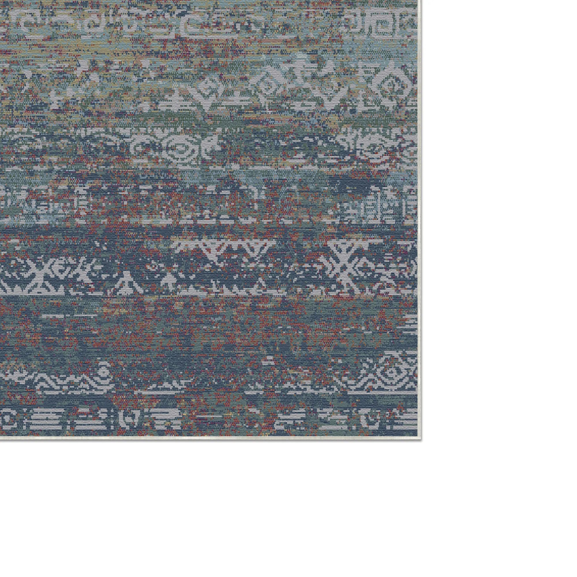 Iceland Silver Abstract Tribal Rug
