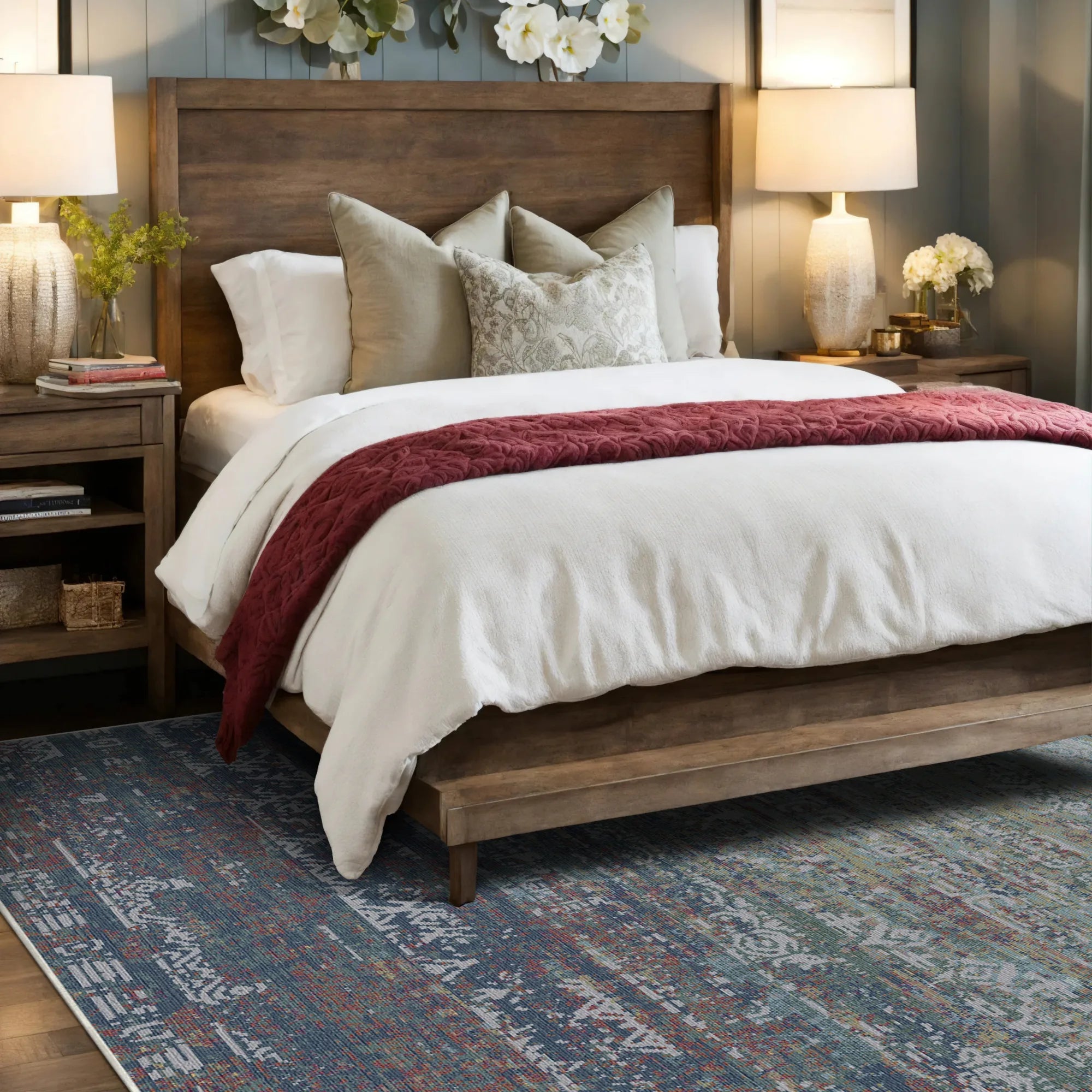 Iceland Silver Abstract Tribal Rug