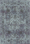 Adriatic Night Floral Washable Rug Blue