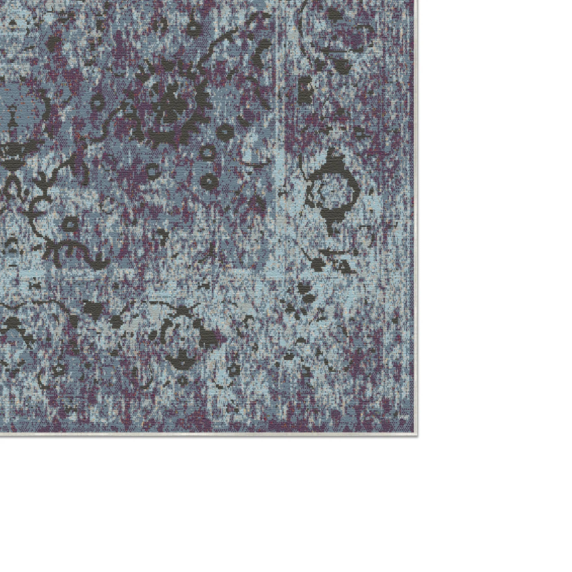 Adriatic Night Floral Washable Rug