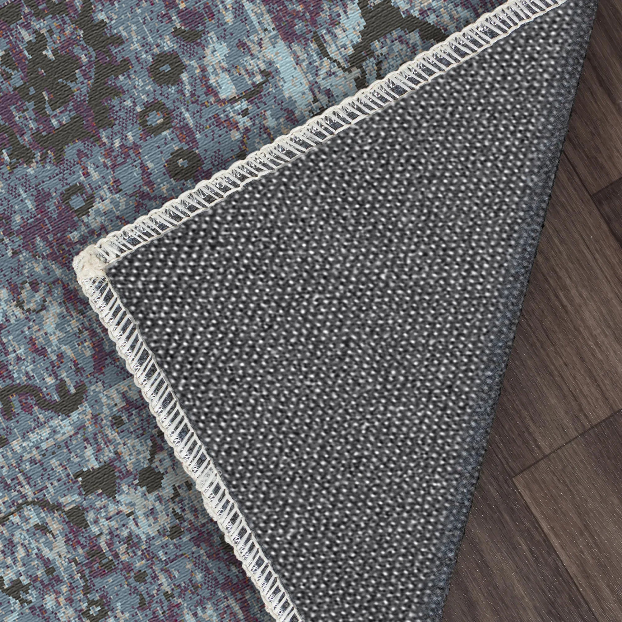 Adriatic Night Floral Washable Rug