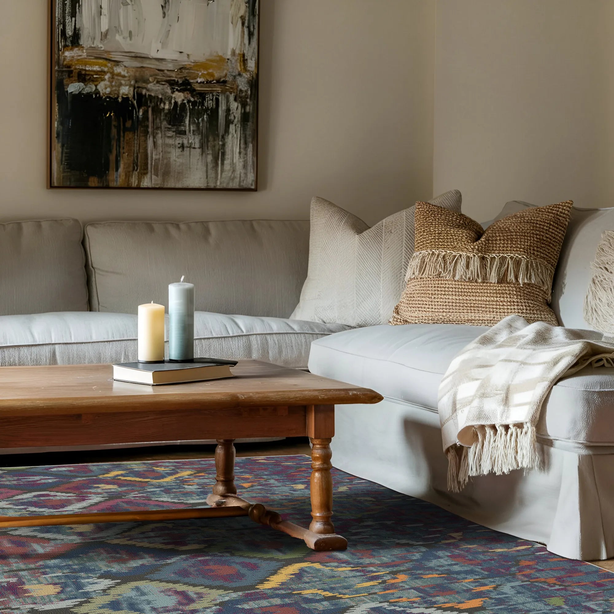 Marrakesh Sapphire Ikat Rug