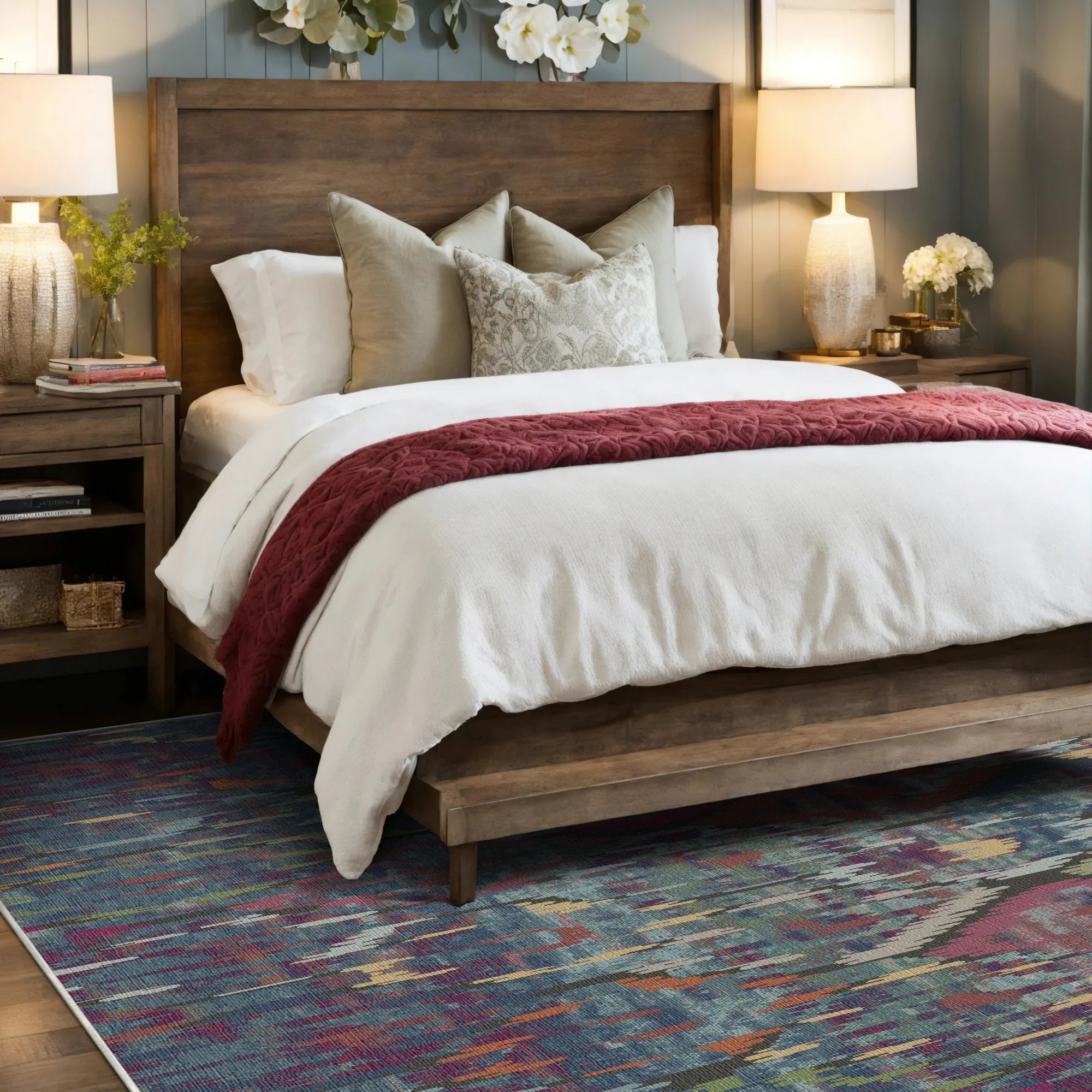 Marrakesh Sapphire Ikat Rug