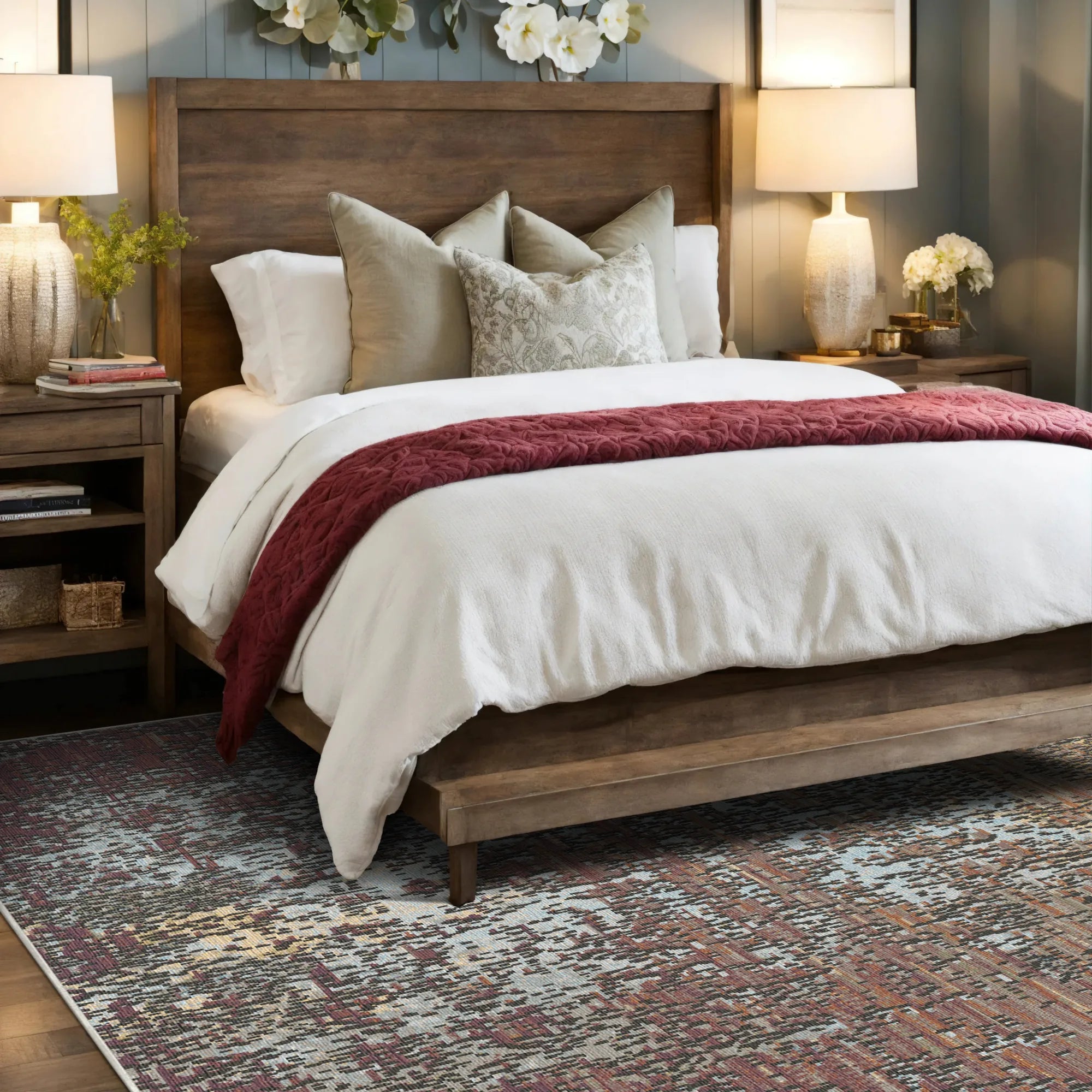 Verona Wine Abstract Rug