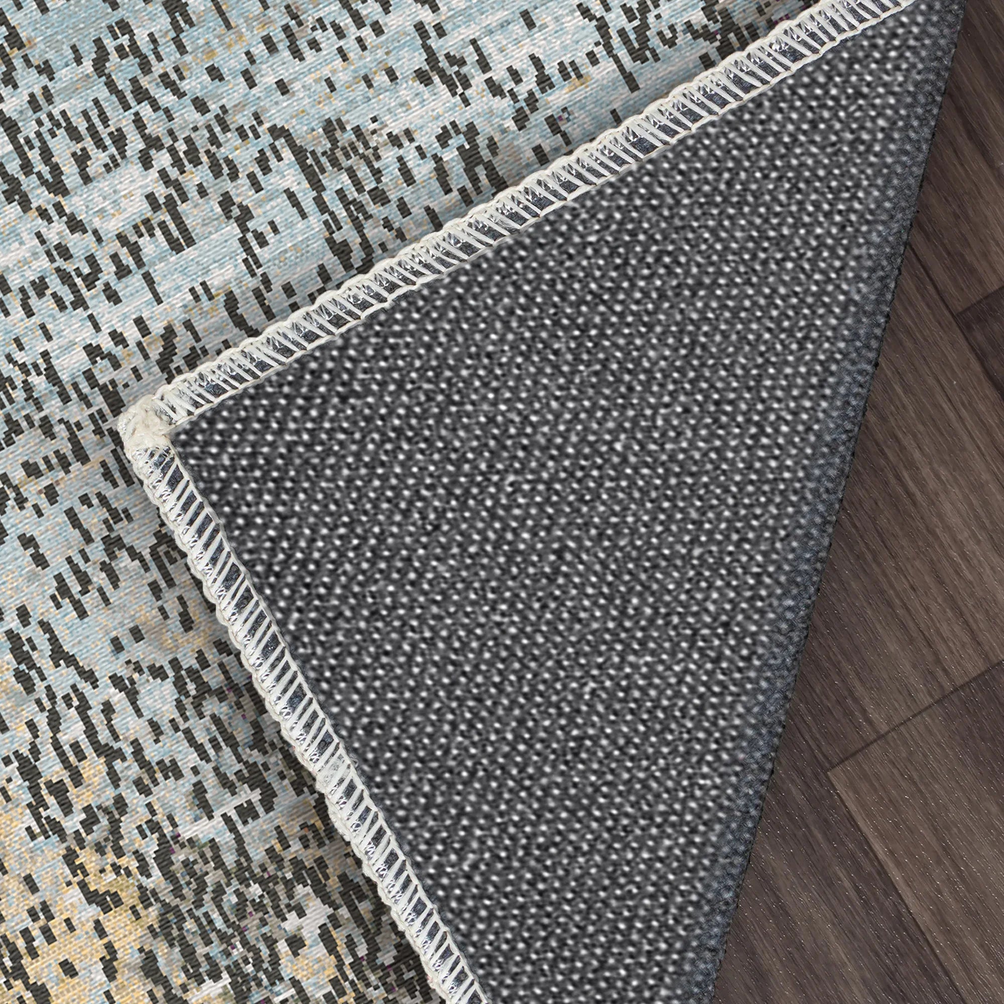 Geneva Silver Abstract Rug