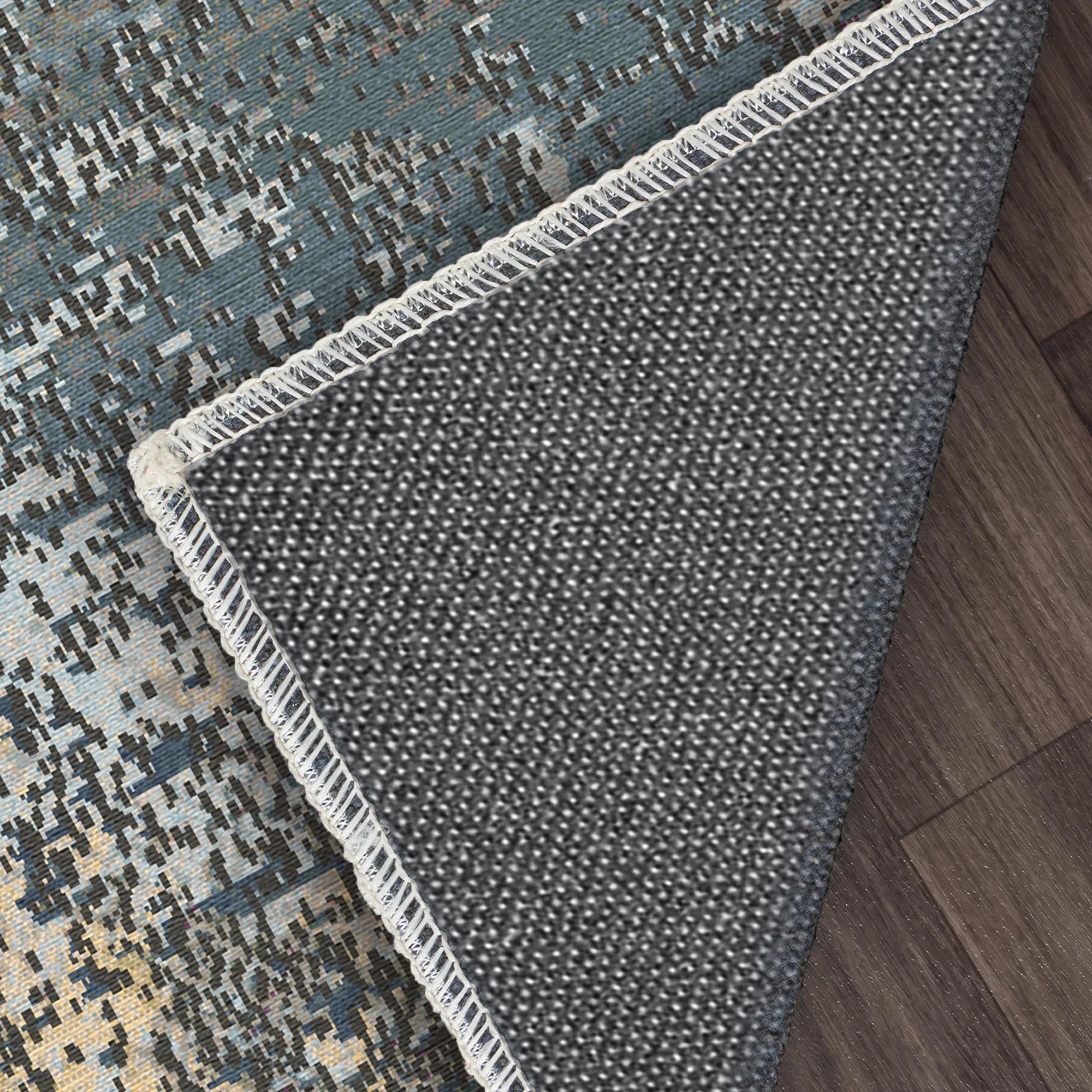 Mariana Deep Blue Abstract Rug