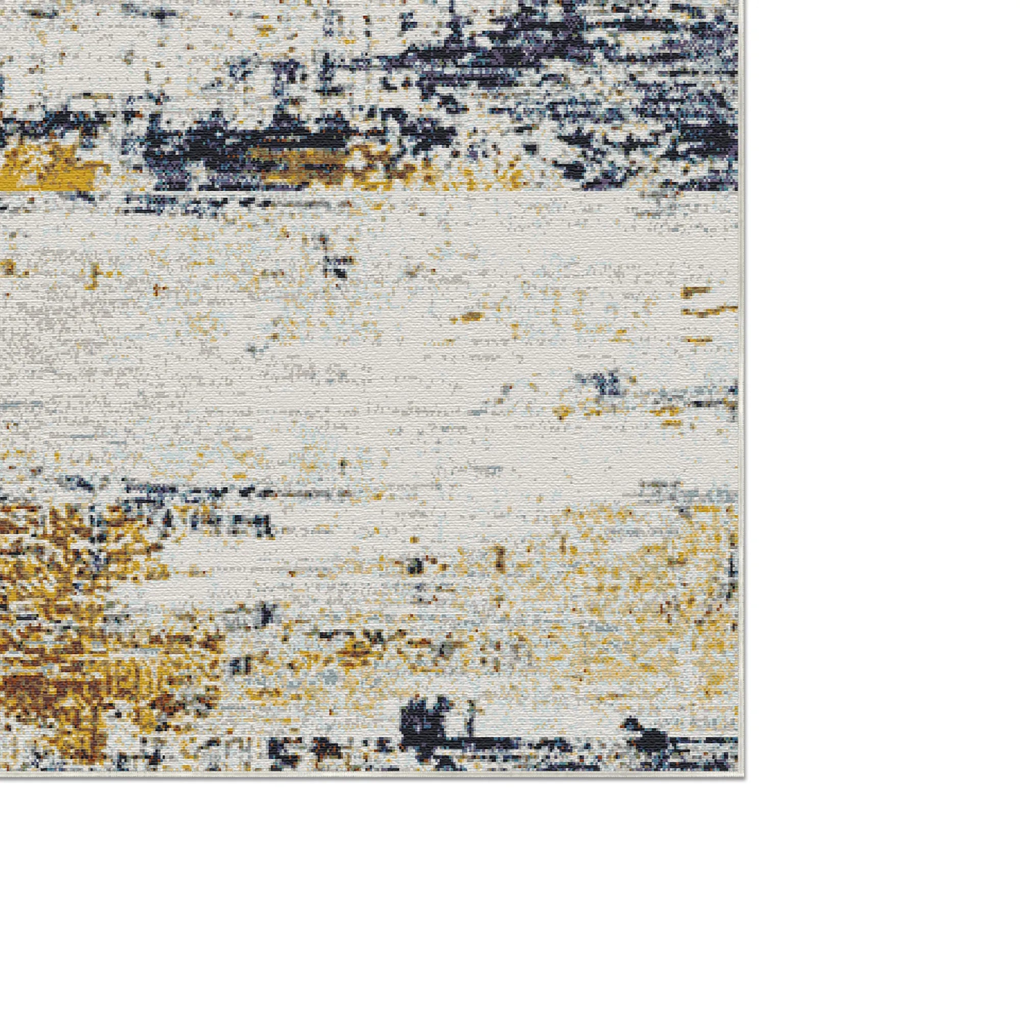 Modern Abstract Gold Horizon Rug