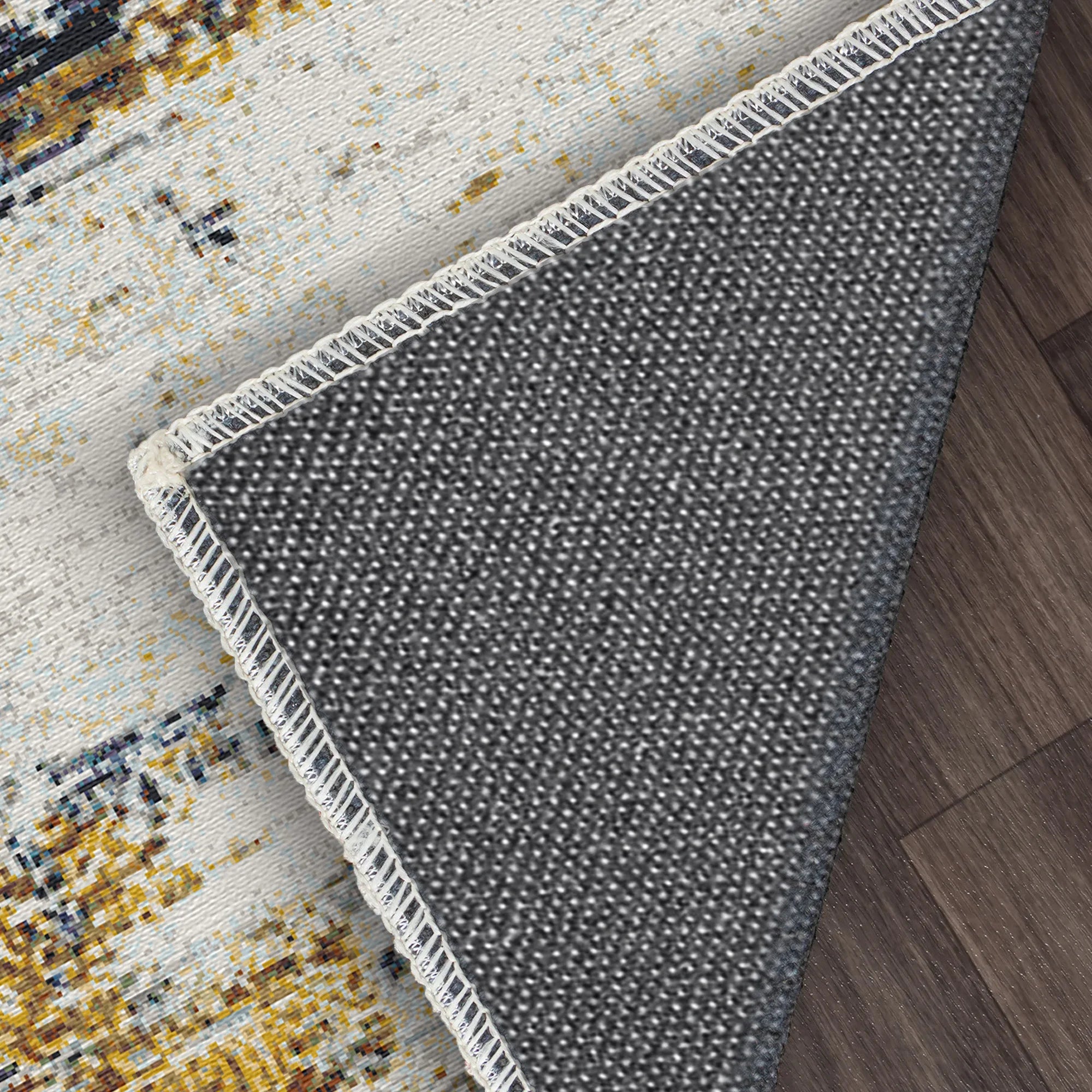 Modern Abstract Gold Horizon Rug