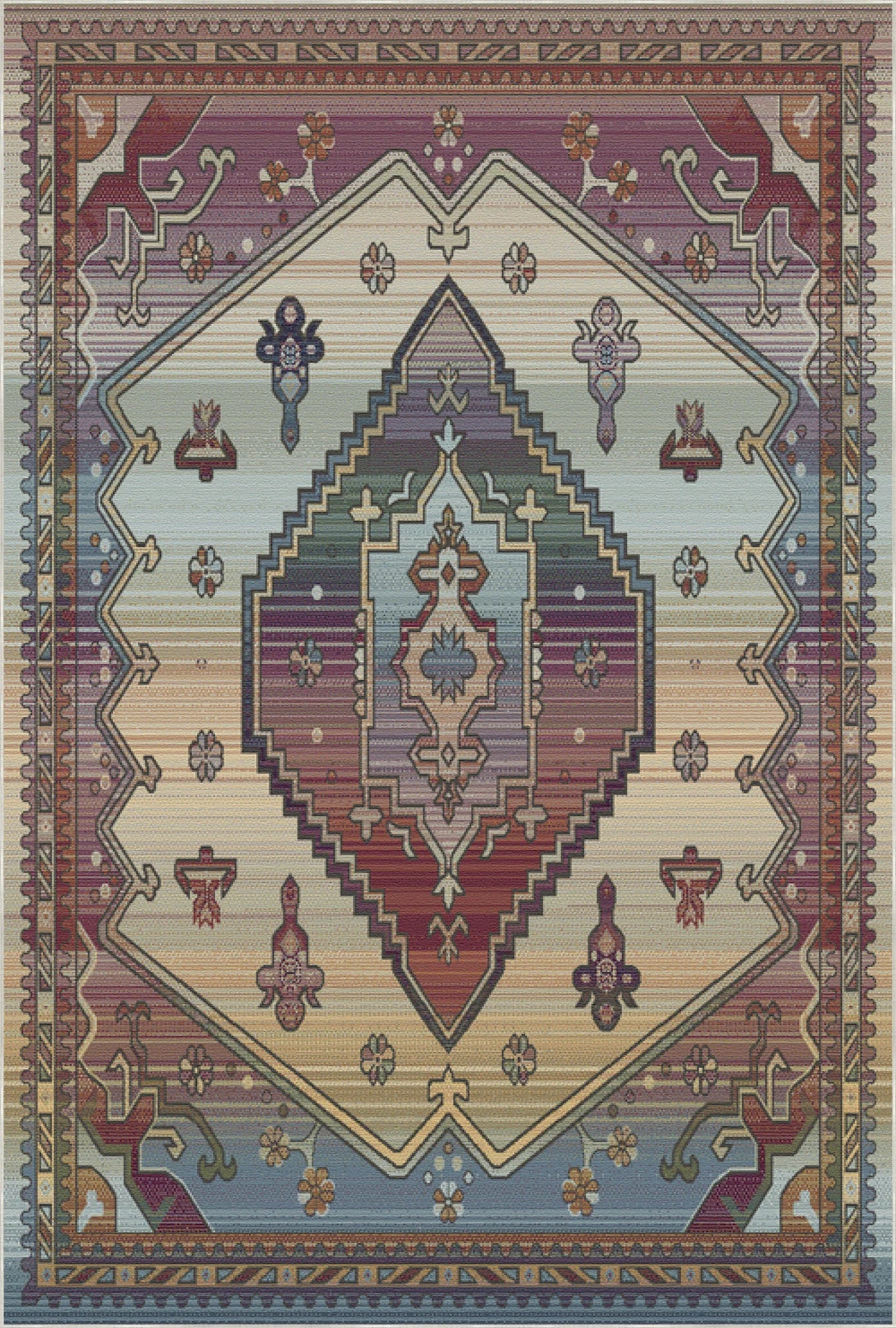 Phoenix Sunset Ombré Tribal Rug