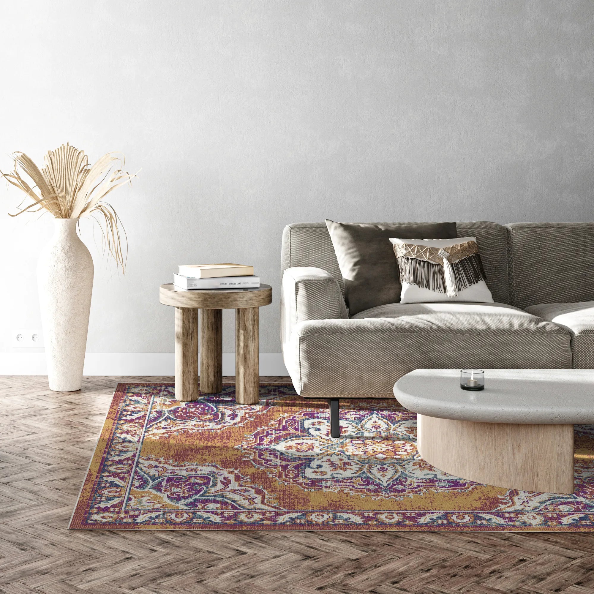 Amber Palace Traditional Medallion Rug