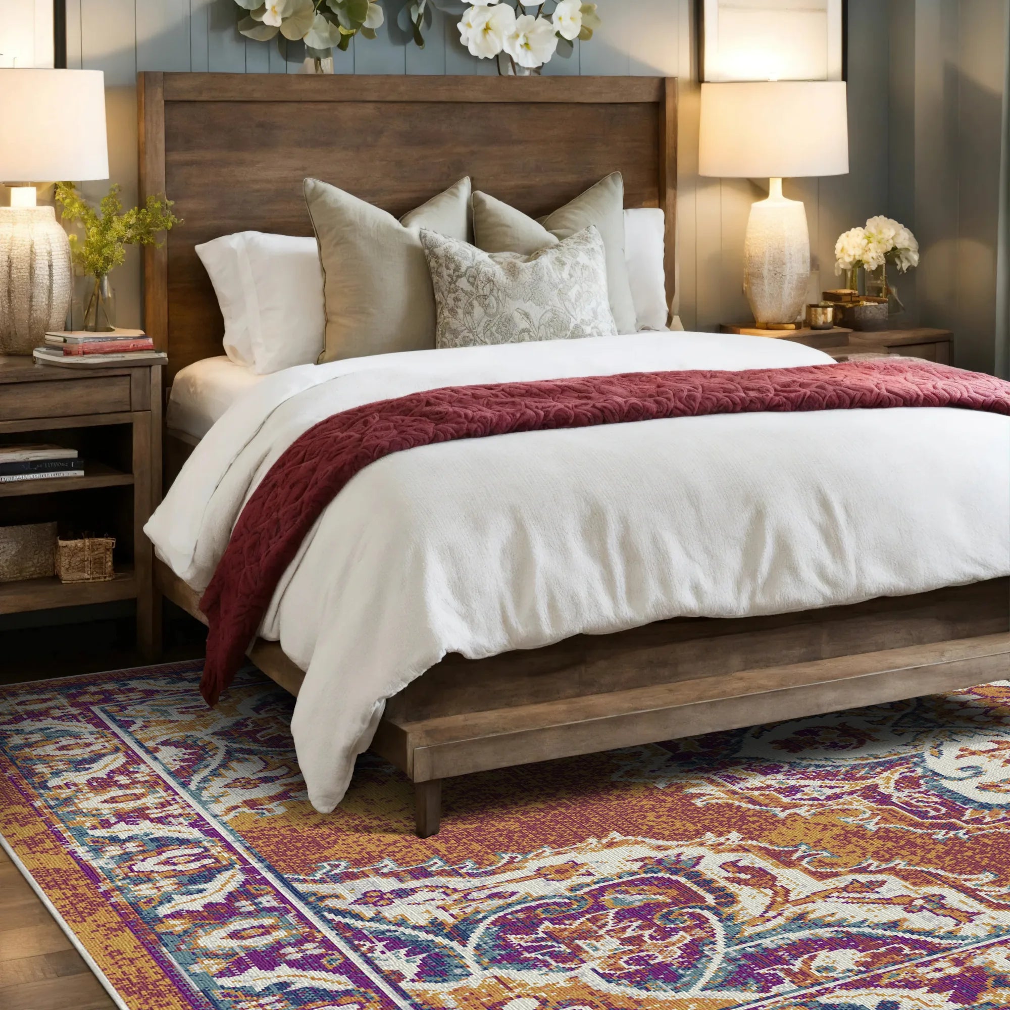 Amber Palace Traditional Medallion Rug