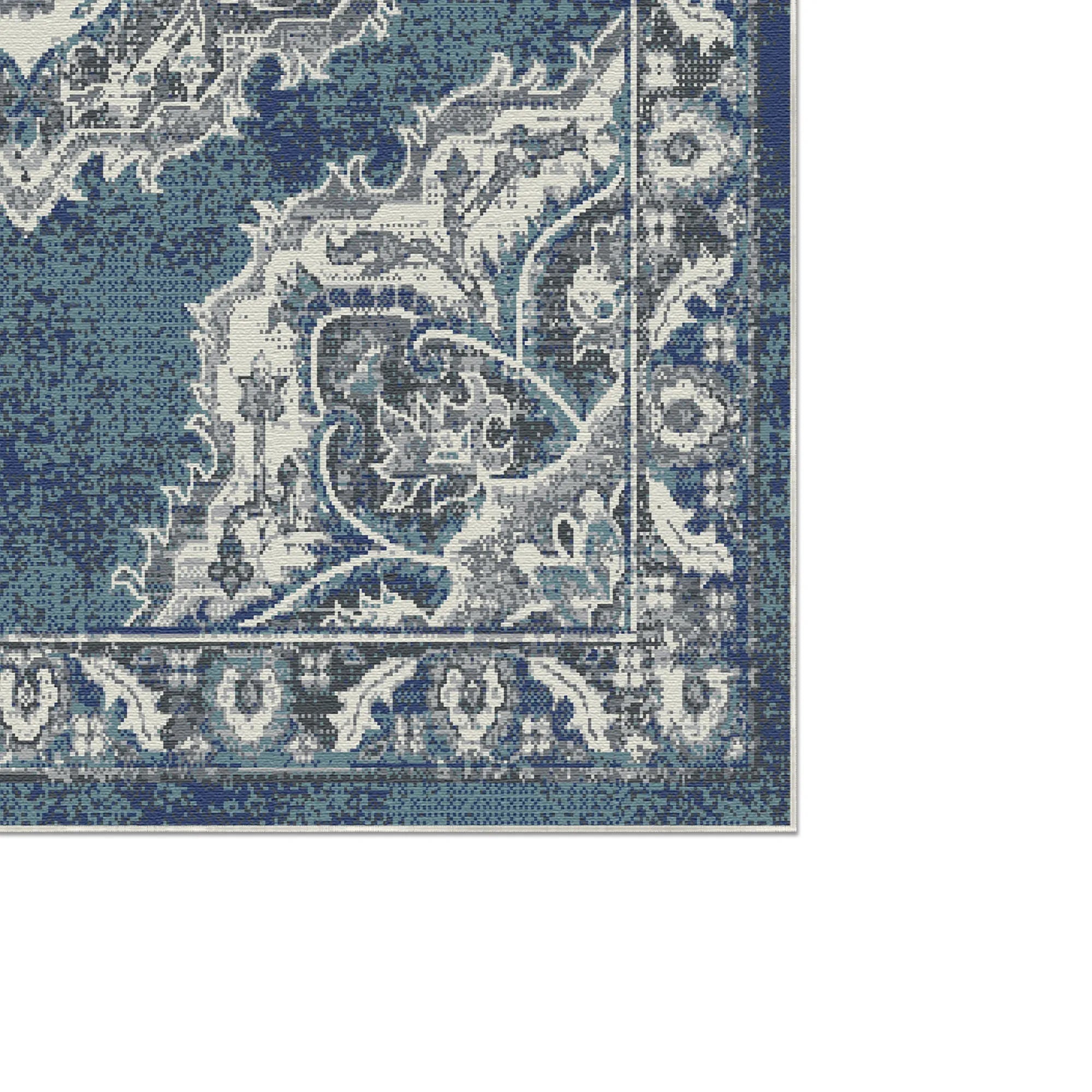 Valencia Blue Heritage Medallion Rug