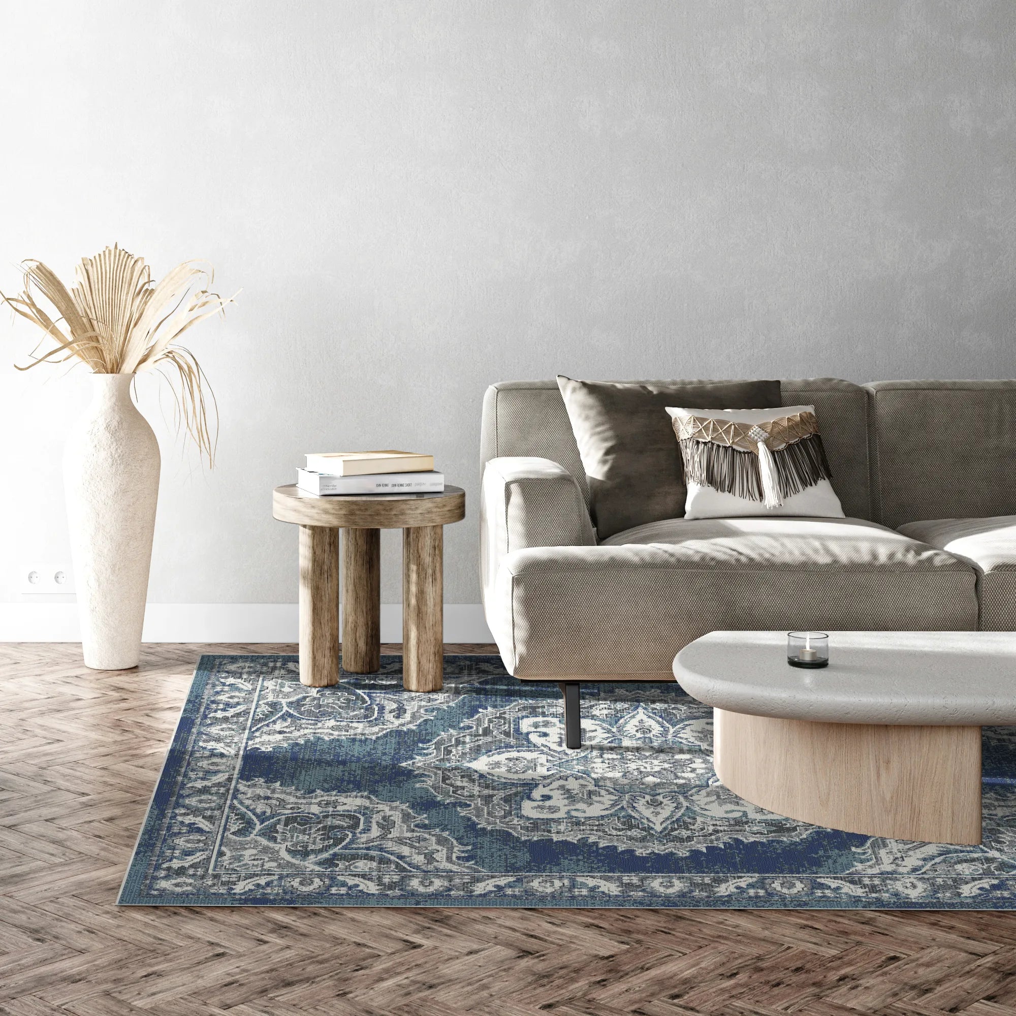 Valencia Blue Heritage Medallion Rug