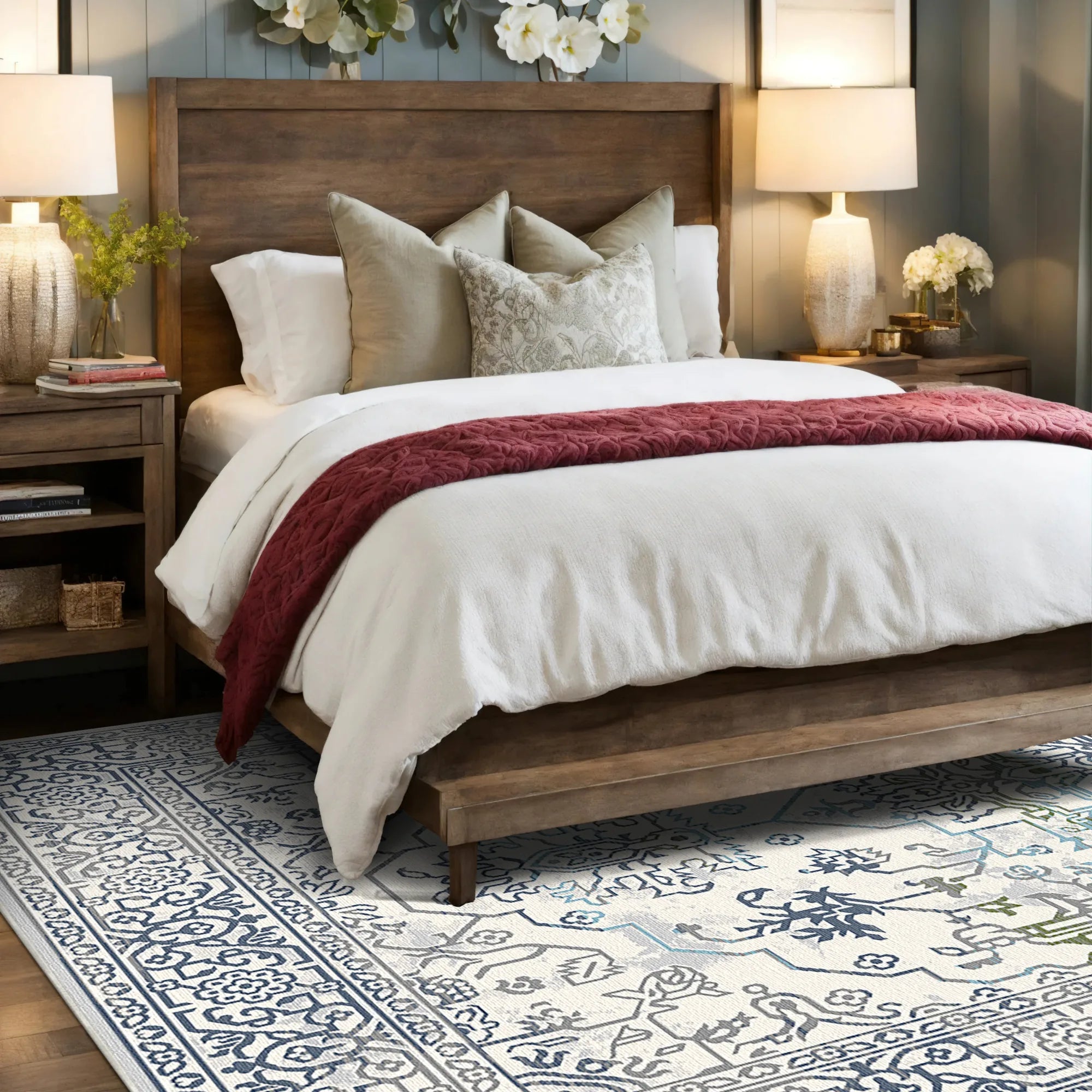 Stockholm Azure Heritage Rug