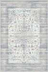 Olympus Sky Floral Washable Rug Light Blue