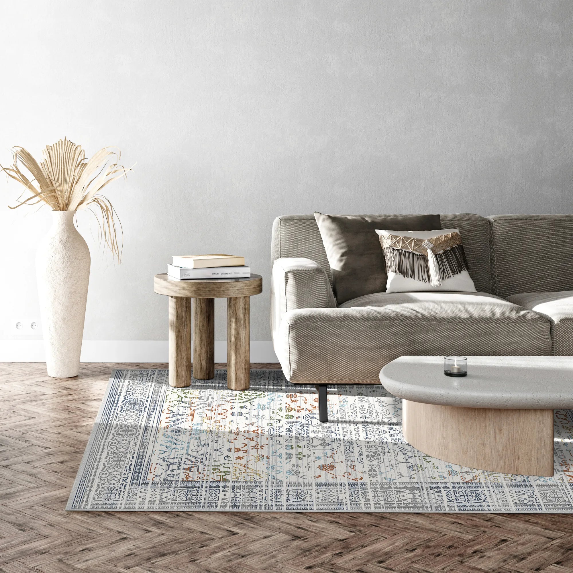 Olympus Autumn Floral Washable Rug