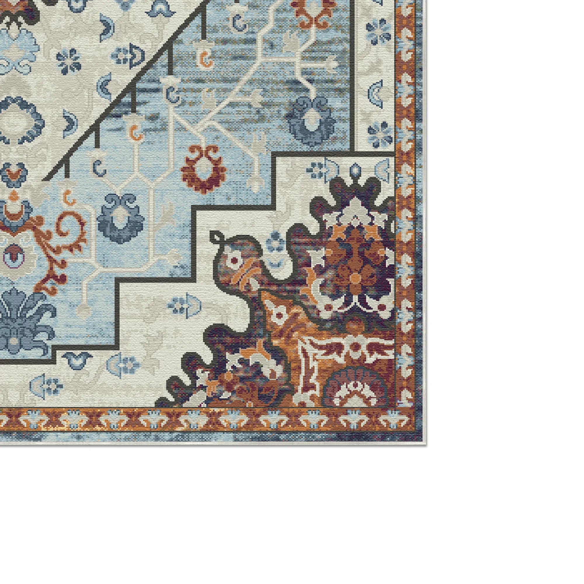 Palermo Sunburst Traditional Medallion Rug