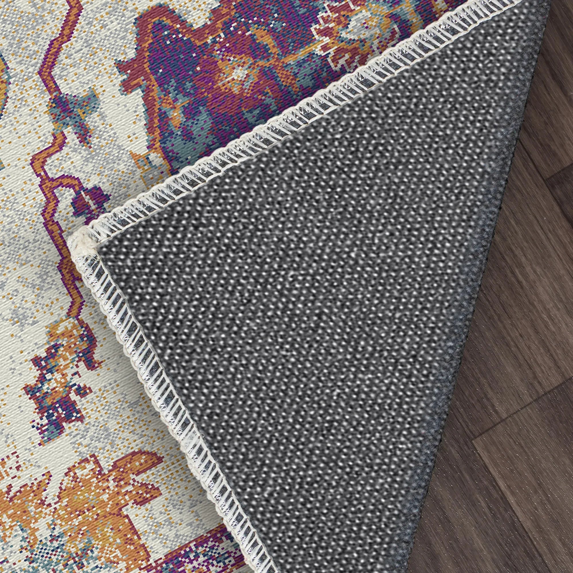 Byzantine Berry Abstract Medallion Rug