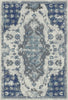 Byzantine Indigo Abstract Medallion Rug 