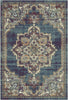 Petra Indigo Traditional Medallion Rug 